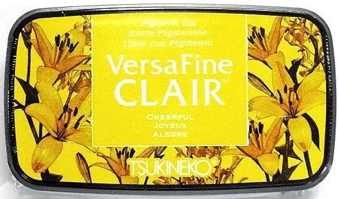 Tsukineko VersaFine Clair Cheerful Yellow Pigment Ink Stamp Pad