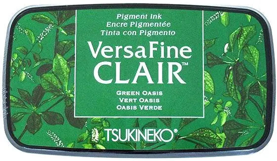 Tsukineko VersaFine Clair Green Oasis Pigment Ink Stamp Pad