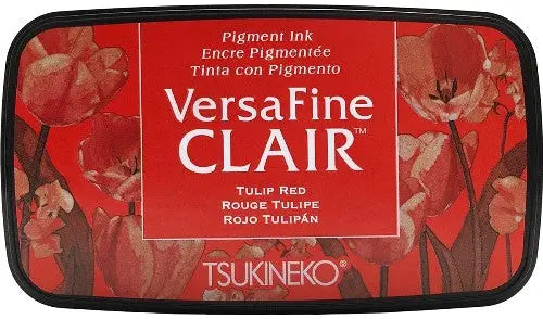 Tsukineko VersaFine Clair Tulip Red Pigment Ink Stamp Pad