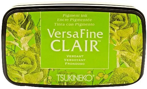 Tsukineko VersaFine Clair Verdant Lime Green Pigment Ink Stamp Pad