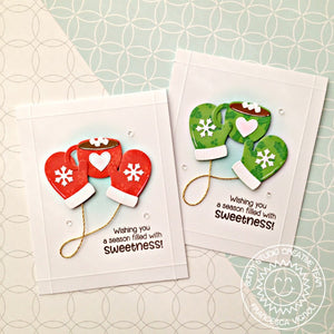 Sunny Studio Stamps Warm & Cozy Hot Chocolate and Snowflake Mittens Card Set