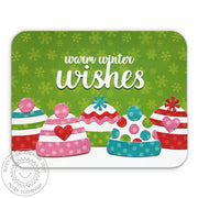 Sunny Studio Stamp Warm & Cozy Winter Wishes Hat Card