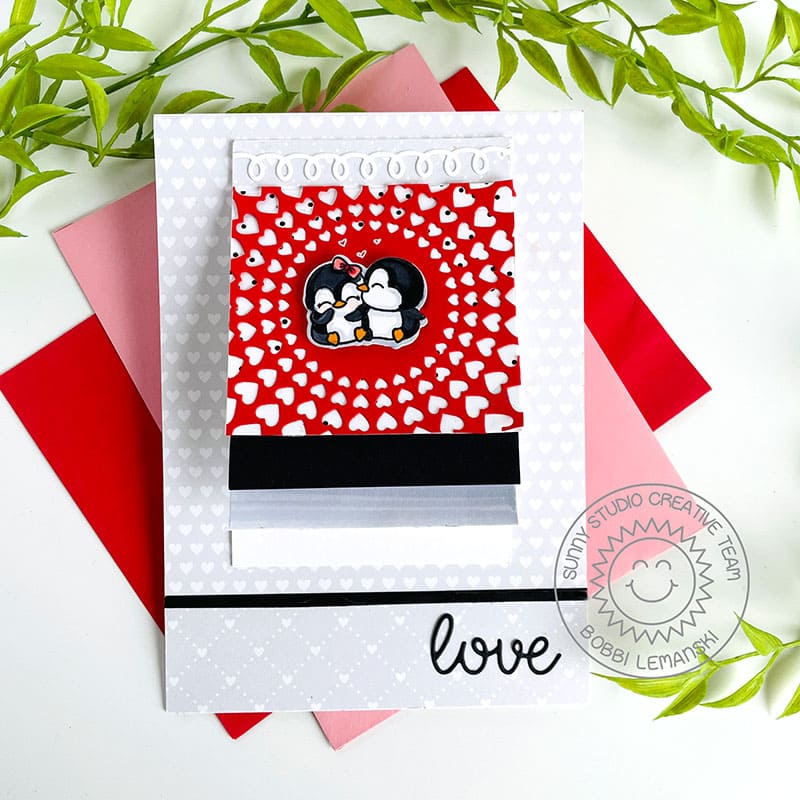 Sunny Studio Stamps Red Heart Confetti Sprinkles Embellishments