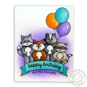 Sunny Studio Stamps Woodsy Creatures Critter Happy Birthday From The Whole Gang Card