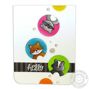 Sunny Studio Stamps Woodsy Creatures Peeking Critters Card
