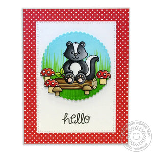 Sunny Studio Stamps Woodsy Creatures Woodland Skunk Hello Card