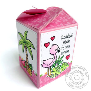 Sunny Studio Stamps Tickled Pink It's Your Birthday Flamingo Gift Box