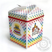Sunny Studio Stamps Party Pups Birthday Gift Box using Wrap Around Box Dies