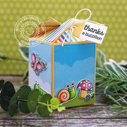 Sunny Studio Snails, Butterflies & Backyard Bugs Wrap Around Treat Gift Box by Eloise Blue